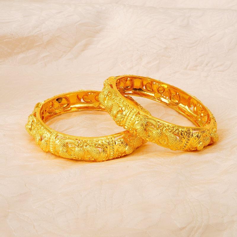 Middle East K Gold Plated Open Bracelet Ladies Light Luxury Jewelry, Gold Plated Bracelet
