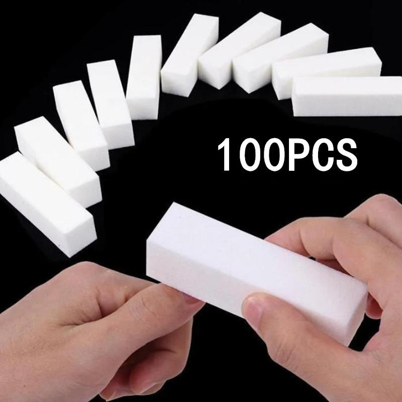 5/10/30/100Pcs Nail Buffer Nail File Polisher Block Manicure Pedicure Files Professional Sanding Polishing Sponge Nail Art Tools