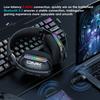 5.3 Słuchawki do gier e-sportowych z trzema trybami i wtykanym mikrofonem, efekt świetlny RGB, słuchawki Bluetooth z redukcją szumów nausznych