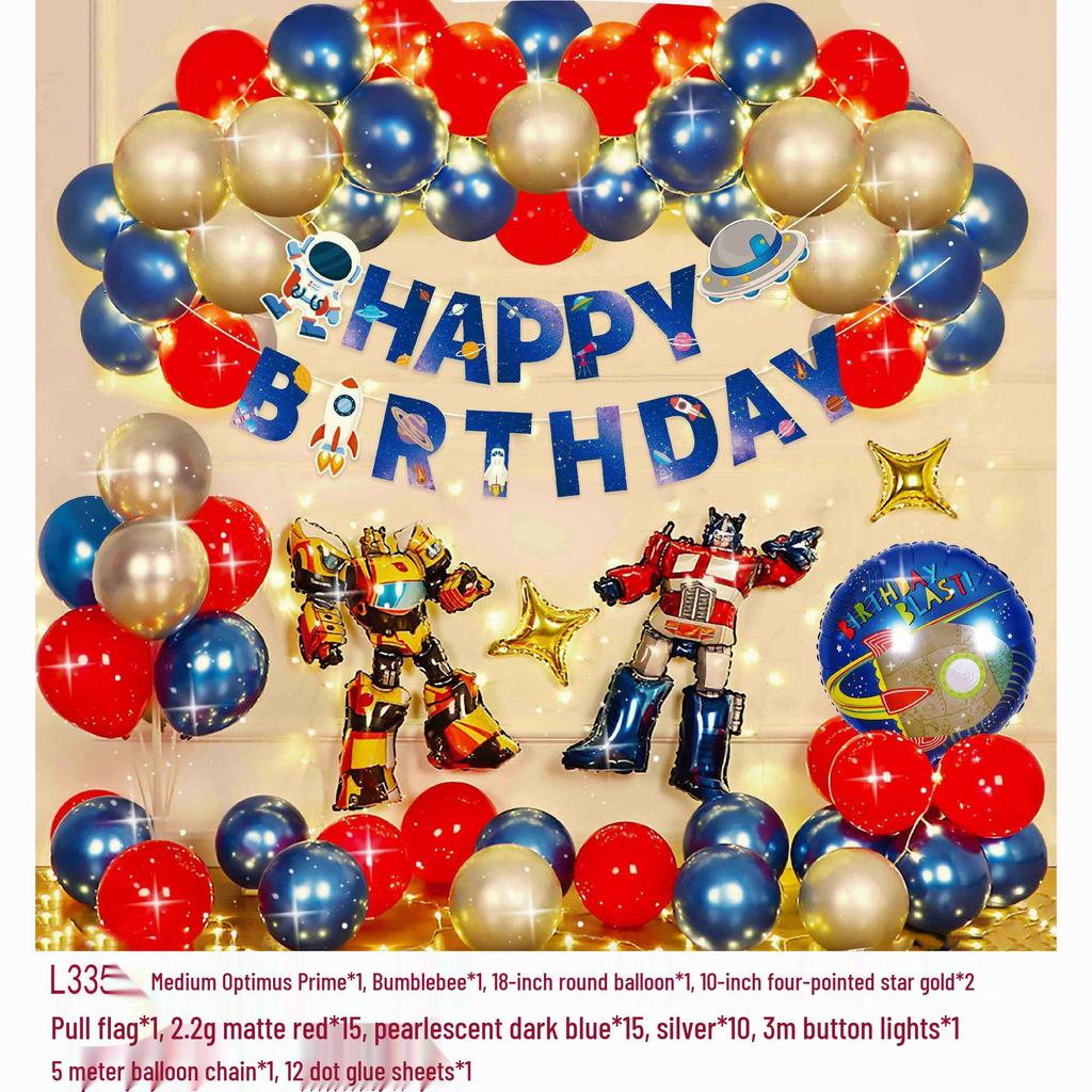 Geburtstagsdeko Ballon-Set für Kinder - Themen-Hintergrund mit Folienballons