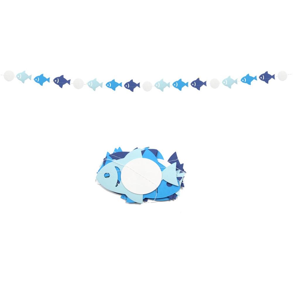 Cartoon Paper Fish Banner Sea Theme Paper Garlands Kindergarten Window Decoration