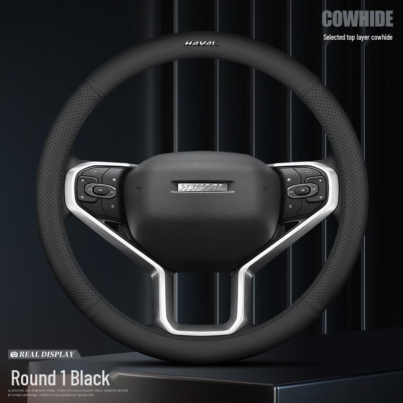 Genuine Leather Steering Wheel Cover for Haval H4 H6 M6 H7 H5 H2s H1 F7
