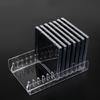 Acrylic CDs Holder with Cascading Desktop CDs Organizers Stores 12 CDs for Efficient Media Storage