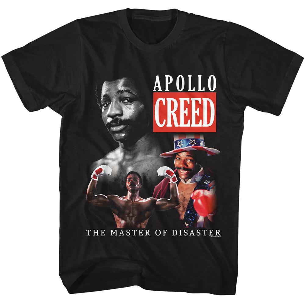Rocky Balboa T-Shirt New Official APOLLO CREED Master Of Disaster Black Cotton Unisex T-Shirt XXXXL