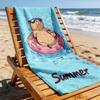 1pc Capybara Beach Towel, Lightweight & Machine Washable, Portable Multi-use Towel for Summer Outdoor, Swimming, Beach and Trave