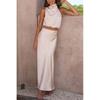 Two Piece Set of Sleeveless Top Andskirt Sleeveless Top and Skirt Two-piece Set