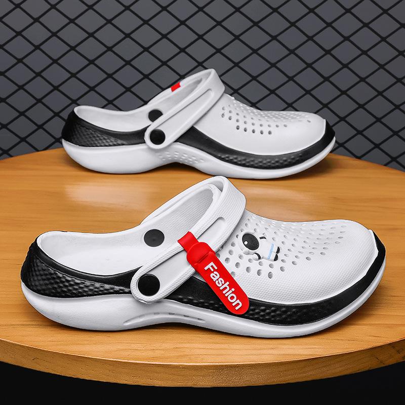 Large size hole shoes men's personalized non-slip and wear-resistant trend soft sole personalized youth summer outdoor sandals