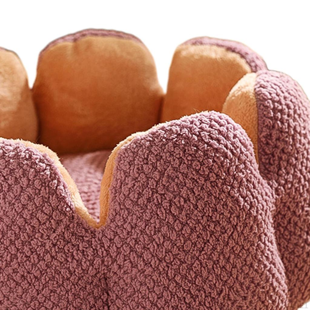 Warm Pet Bed Mat Sleep Pad Blanket Machine Washable Cushion Flower Shape for Kitten Puppy