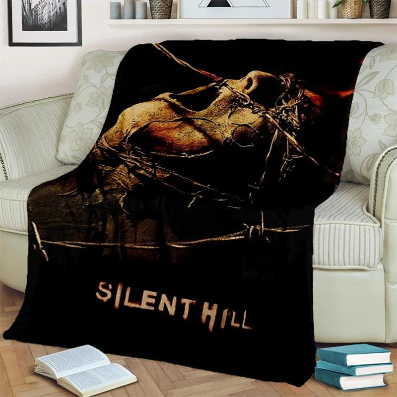 3D Silent Hill HD Horror Movie Game Blanket,Soft Throw Blanket for Home Bedroom Bed Sofa Picnic Travel Office Cover Blanket Kids