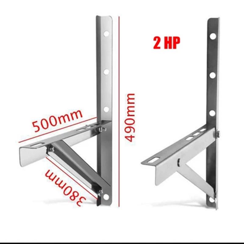Držák klimatizace:1 pár univerzálního držáku na klimatizaci 1-1,5 HP z nerezové oceli 304 Držák klimatizace Heavy Duty Nastavitelný Snadný Bo