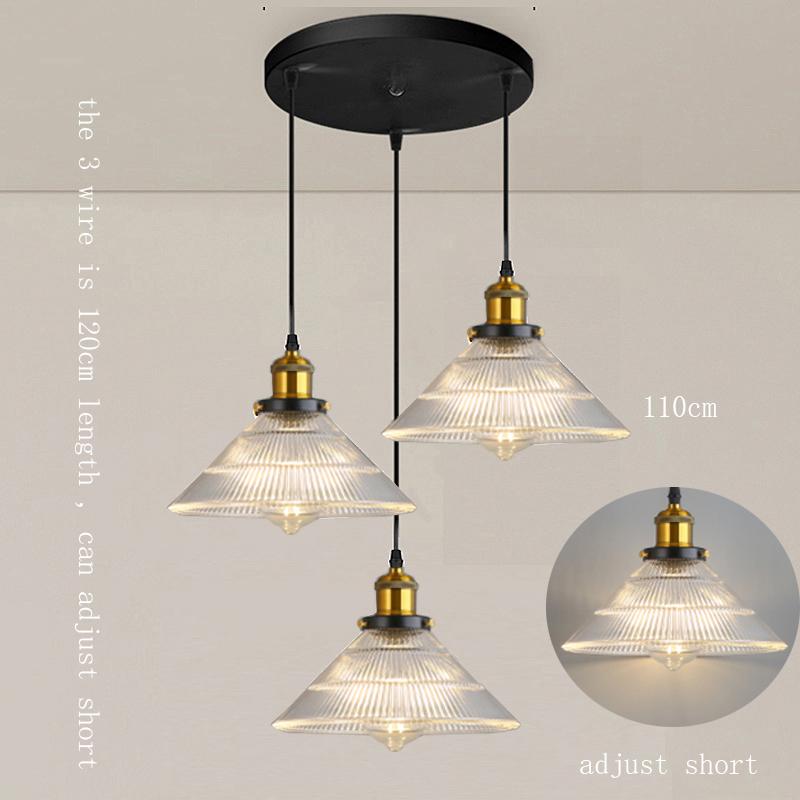 LED Vintage Glass Pendant Light Green Hanging Lamps Living Room Decor Luminaire Hall Bedroom Dining Room Chandelier Ceiling Lamp