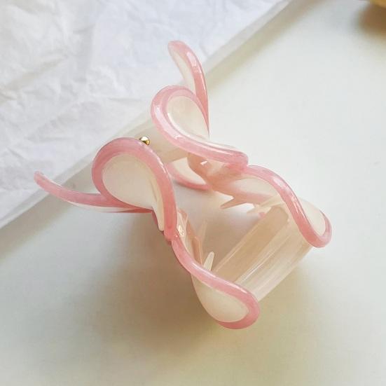 Hair Claw Flower Shape Stable Grip Glossy Shark Hair Clip Half-Tied Hair Ponytail Updo Hair Claw Hair Accessories