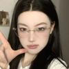Fashion Exquisite Cat Eye Glasses Rimless Computer Glasses Girl Blue Light Blocking Optical Glasses Frameless Eyewear Decoration