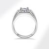 Men's Bold Full Pave Moissanite Ring Large Solitaire CZ Cluster Engagement Wedding Band Sparkling Jewelry Gift