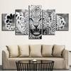 5 Pieces Canvas Wall Art Blue Eyes Leopard Tiger Painting Living Room Modern Decoration Animal Picture Print Home Decor Artwork
