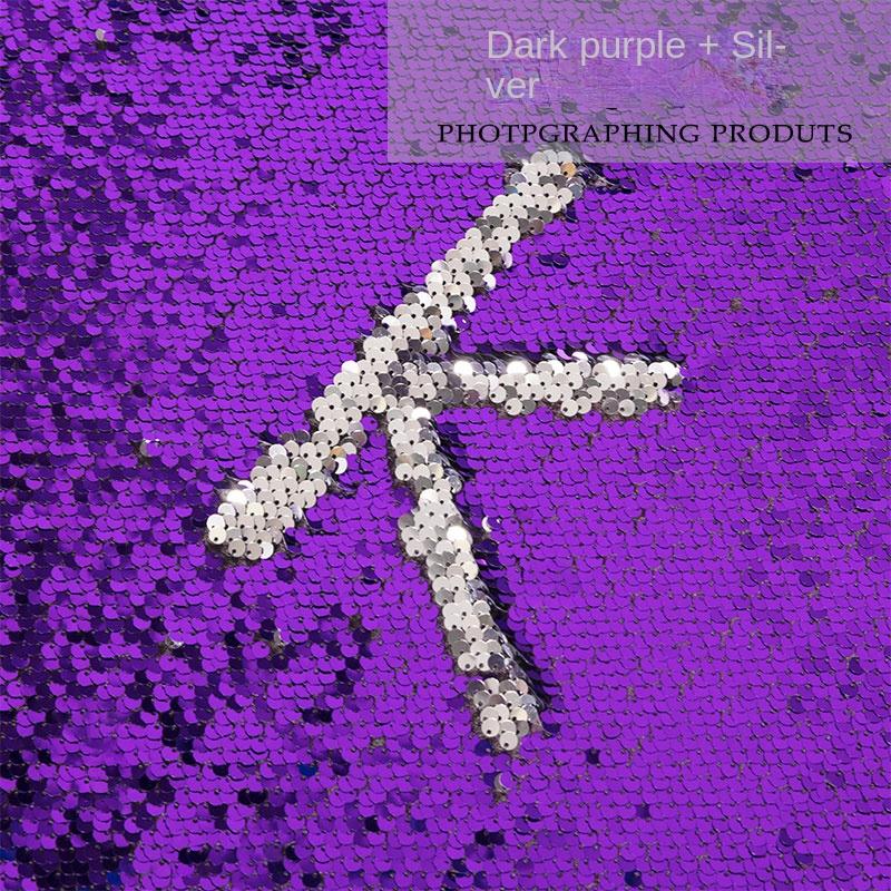 Tessuto Paillettes Bicolore Creativo per Abbigliamento Parete Graffiti Sfondo Tessuto Materiale da Cucito Fai da Te per Designer Vendita all'Ingrosso