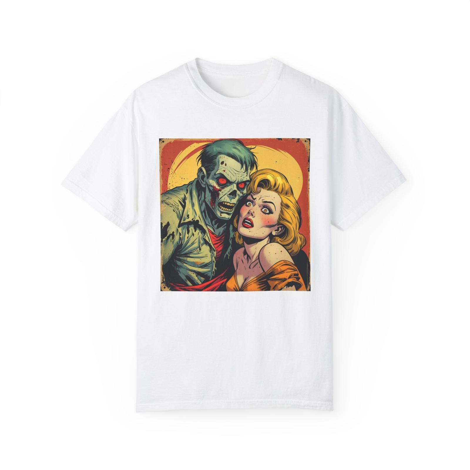 Zombie Pin-Up Unisex T-Shirt, Boo-tiful Graphic Tee, Vintage Horror Apparel S разноцветный