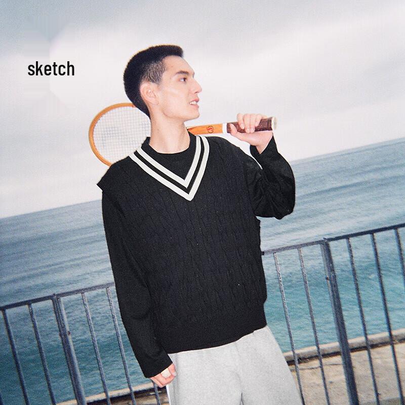 

CROQUIS Men s 2025 Spring V-Neck Sweater Vest M