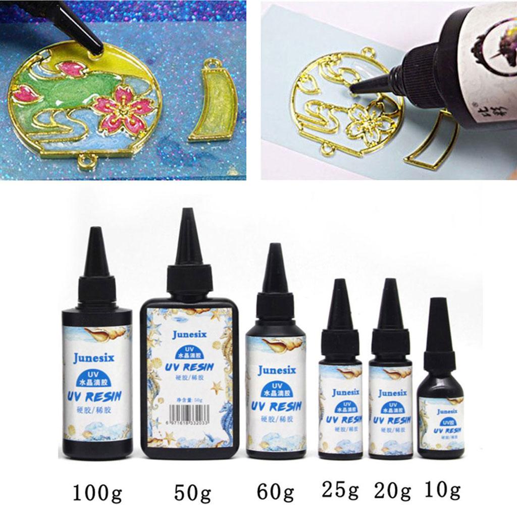 100ml Epoxy Resin Clear Hard UV Jewelry Resin Glue Sunlight Ultraviolet Curing