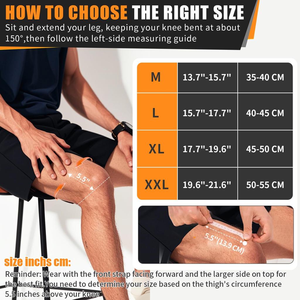 Kolenní ortéza s patelárním polštářkem a bočními stabilizátory, kompresní návlek na koleno pro ženy a muže ACL/PCL, běh, sporty