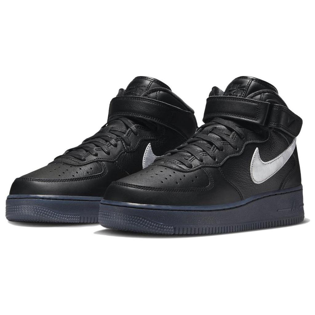 Nike Air Force 1 Mid Premium Black Metallic Silver Unisex Sneakers Hyper-Pink Anthracite DX3061-001