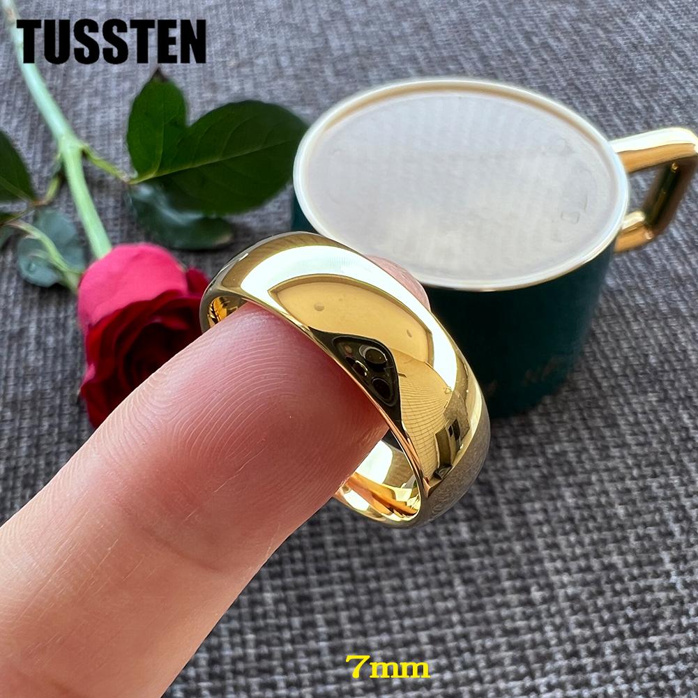 TUSSTEN 2-10MM Herren Damen Ring Ehering Gewölbt Poliert Komfort Passform