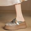 Slippers Women's Summer Wear Fashionable Versatile Sandals Women's Hole Shoes 6cm Thick Sole Heightening Bag Head Half Drag