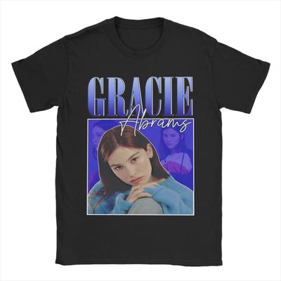 Vintage Gracie Abrams T-Shirts for Men Crewneck Pure Cotton T Shirt Short Sleeve Tee Shirt Summer Tops