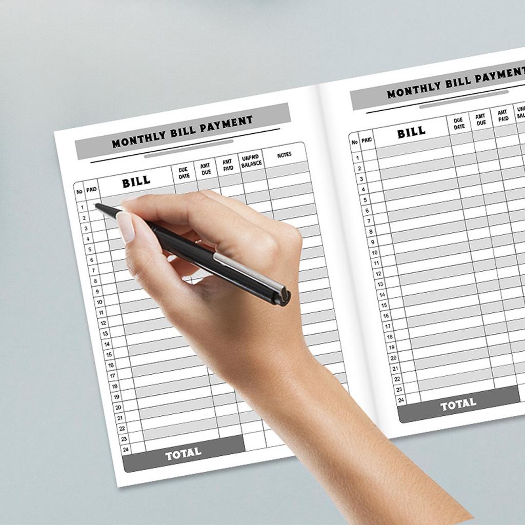 Compact Budget Tracking Notebook Light Weight Design Financial Journal Notebook With Categorized Layouts For Bill Use