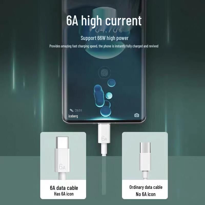Compatible Huawei Mate80Pro 6A 120W/100W Super Fast Charging Cable for Pura70 Nova1514 Ultra