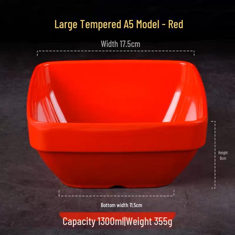 Square Melamine Noodle Serving Bowl