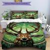 3pcs Deer Forest Soft Comfortable Bedding Set, For Bedroom, Guest Room And Dorm, All Season Use, High-Definition Printing, Machine Washable 129