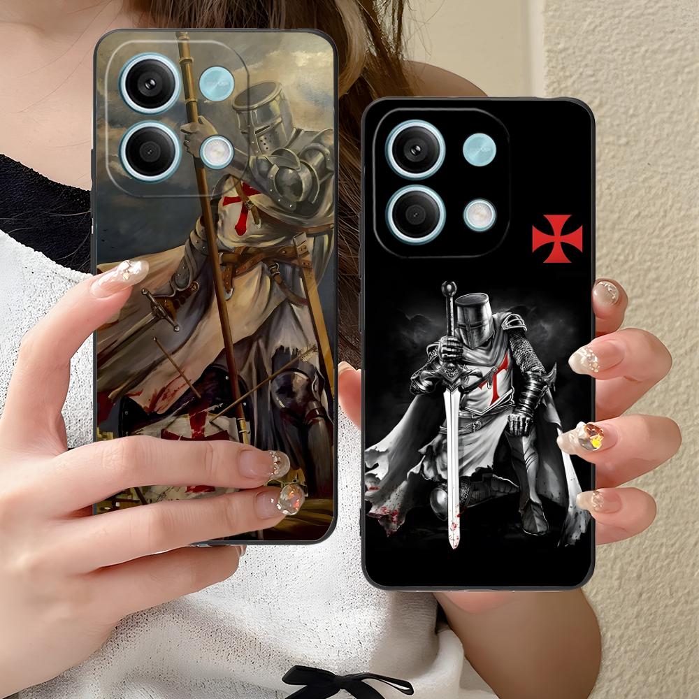 Tempelritter Handyhülle für Xiaomi Redmi Note 14 13 12 11 S Pro Plus 4G 5G Farbige Druckabdeckung Hübsche Hülle Luxus