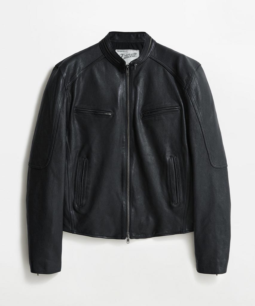 LMOOD Saber Lambskin Leather Jacket Black