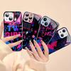 Pink Blue TV Girl For IPhone 14 13 12 Mini 11 Pro XS Max X XR 14 Plus Tempered Glass Cover