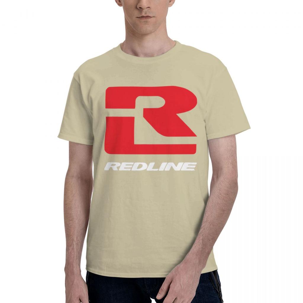 REDLINE 100 Katoen Casual Ademend Comfortabel Shirt Korte Mouw T-shirt T-shirt Mannen