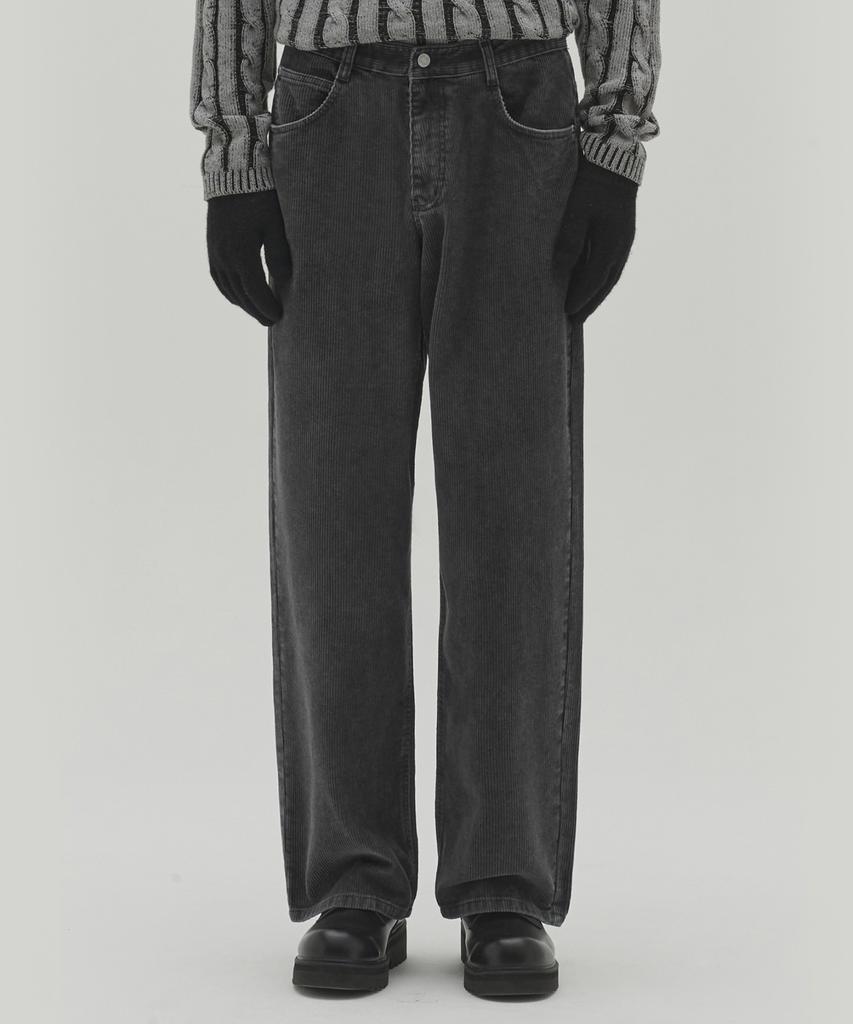 Sekeonmonollogeu Corduroy Wide Pants Dark Gray_Sept030Dgray