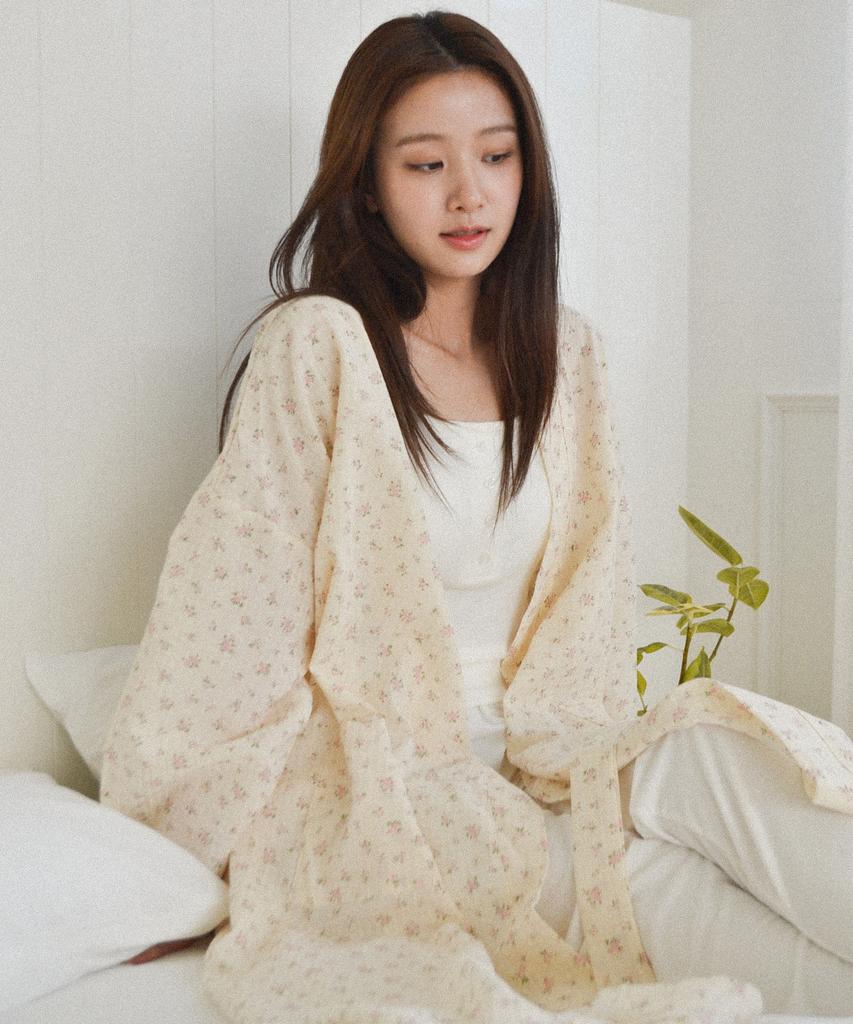 Dedeliteu Homewear Floral Blossom Robe Cool Pajama Sleepwear Robe