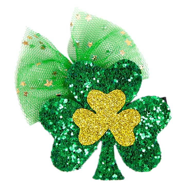 StPatrick Day Decorative Hair Clip LuckyClovers Hairhoop Festive Party Hair Pins