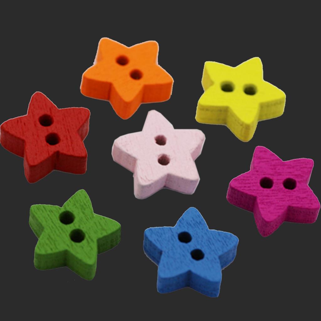 100 Pieces 2 Holes Buttons Embellishments Flatback for Sewing Crafting DIY 13mm
