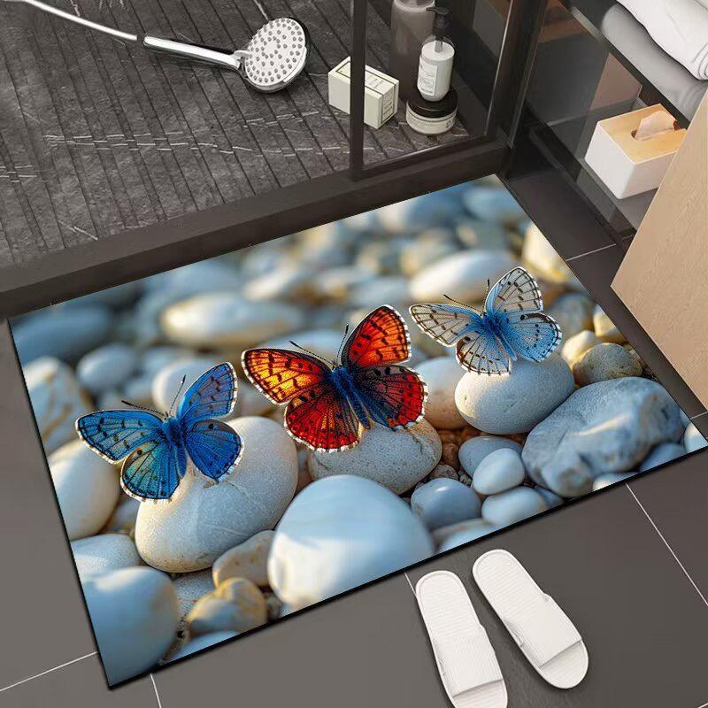 Nordic 3D Visual Stone Diatom Mud-Resistant Easy Clean Entrance Doormat