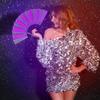 Led Wedding Hand Fan Folding Fan For Women Luminous Dancing Fan Rave Party Fan Glow In Dark Fan With Light Abanicos Para Boda