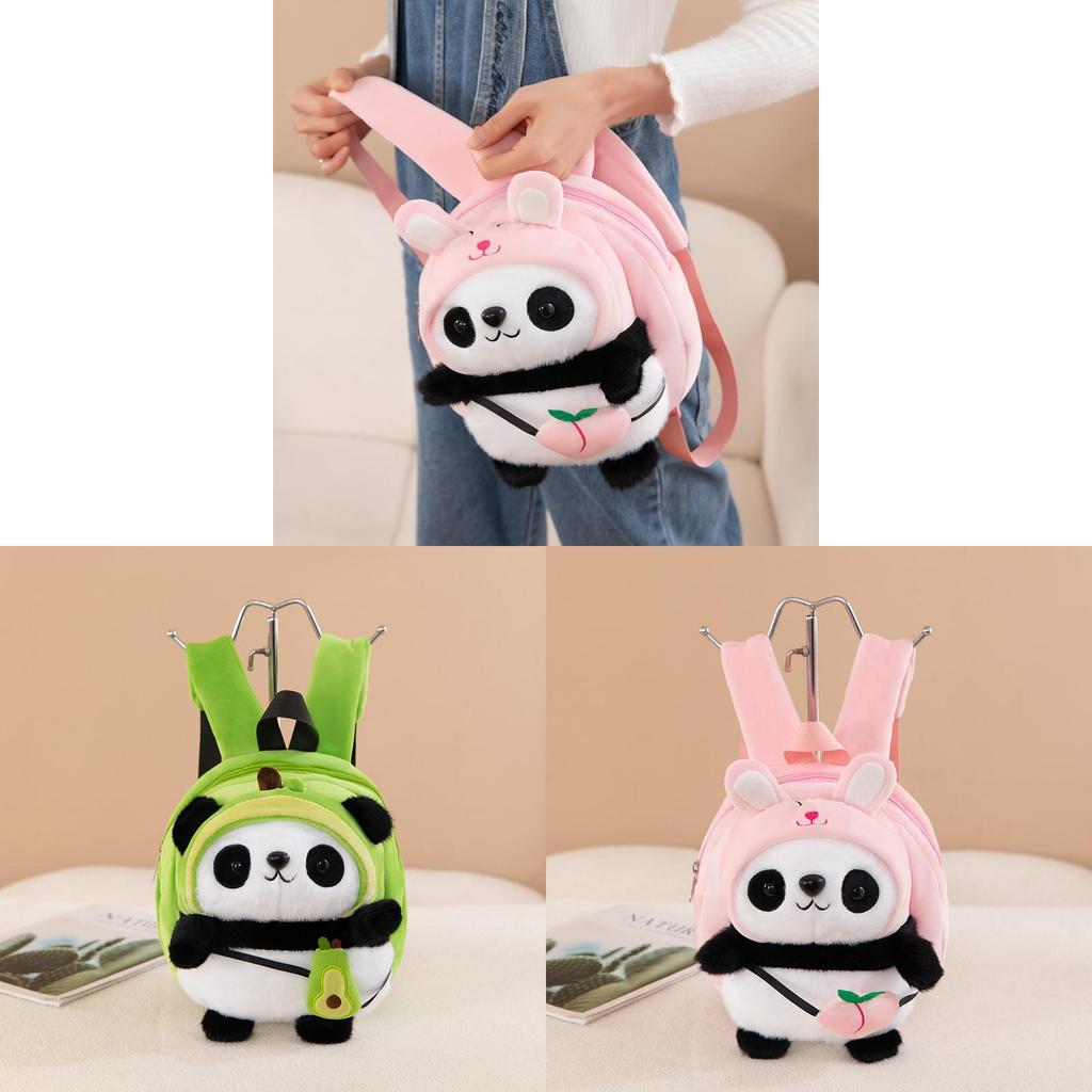 Panda Plush Backpack For Kids With Soft Cotton Filling And Animal Design