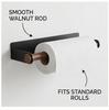 Soporte de Pared de Madera de Nogal Negro Premium Estante de Almacenamiento de Cocina sin Taladro Cuchillo Multifuncional Palillos Utensilio