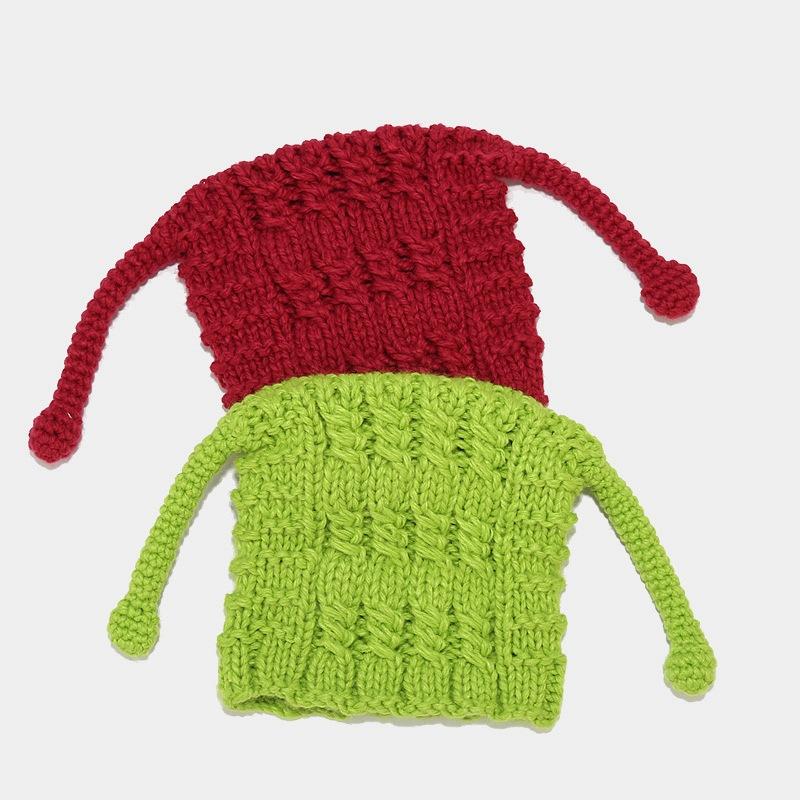 New Trendy Cute Long Ear Knitted Hat Unisex Warm Winter Beanie Handmade Knit Cap Daily Outdoor Party Casual Men Women Headwear