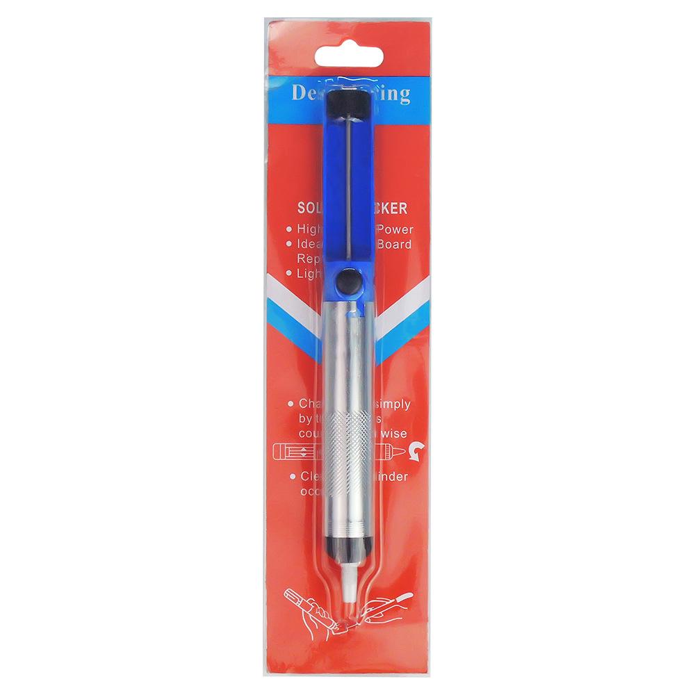 Compact Aluminum Solder Sucker Gun & Iron Set with Manual Desoldering Pump