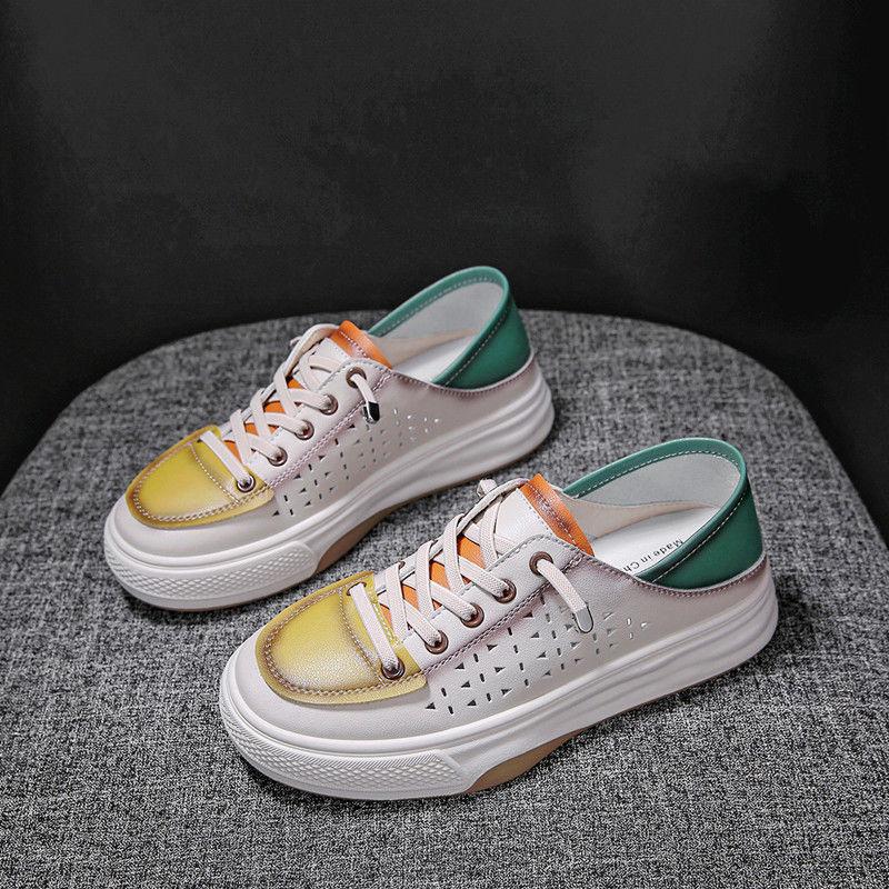 Fashion Thick Bottom Sneaker Women's Sports Shoes Trend 2024 for Gym On Platform Flat Casual Tennis Fashion Low Cute Shoe Female Chunky