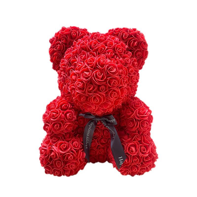 Handmade Everlasting Rose Bear DIY Kit for Valentine's & Qixi Festival