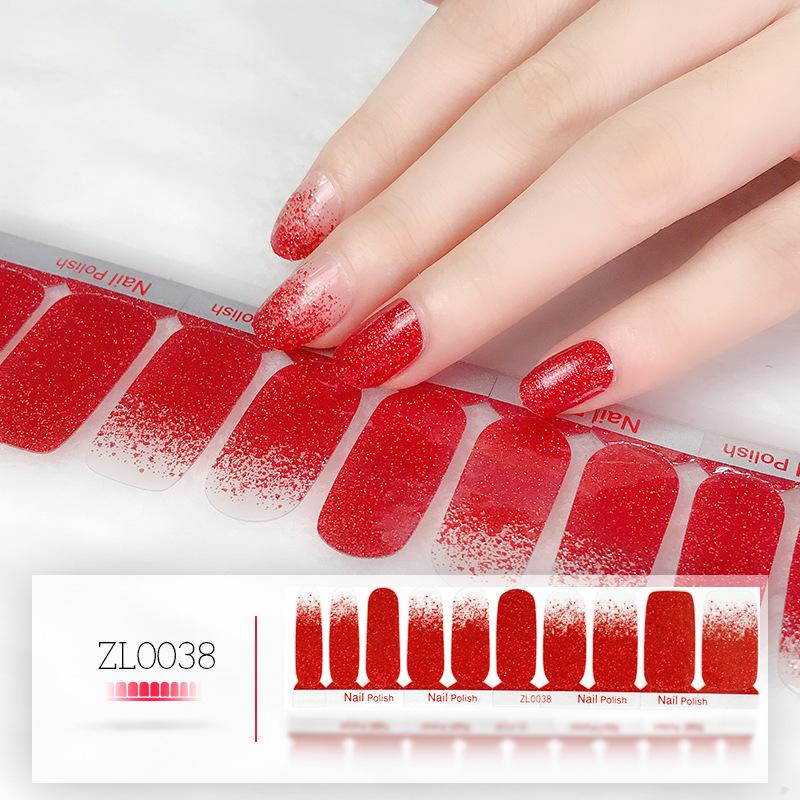 Film o lakierze do paznokci Beauty Nail Polish 20 naklejek do zdobienia paznokci Nowe naklejki na paznokcie w odcieniu różu cebulowego Naklejki do zdobienia paznokci