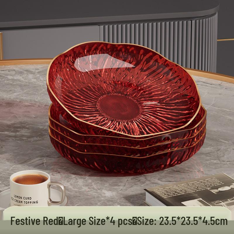 Elegant Flower-Shaped Plastic Fruit and Dessert Plate for Daily Use